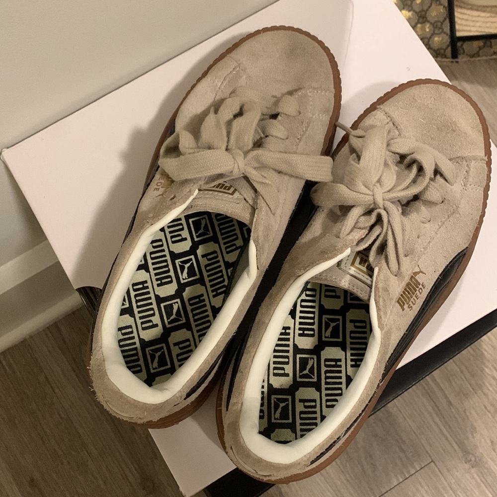 Puma creepers off-white Rihana suede platform sneaker - Picture 3 of 6